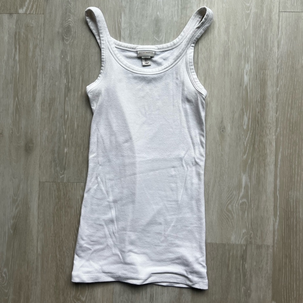 White Mercer and Madison tank top